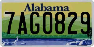 AL license plate 7AG0829