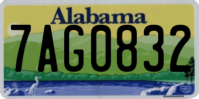 AL license plate 7AG0832