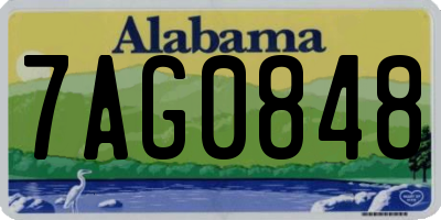 AL license plate 7AG0848