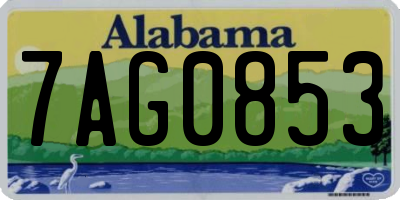 AL license plate 7AG0853