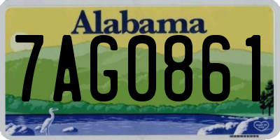 AL license plate 7AG0861