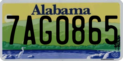 AL license plate 7AG0865