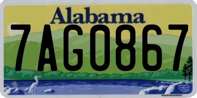 AL license plate 7AG0867
