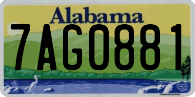 AL license plate 7AG0881