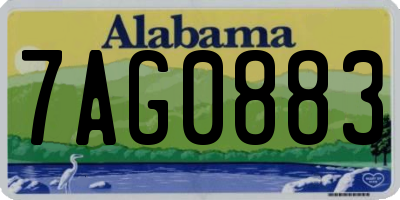 AL license plate 7AG0883