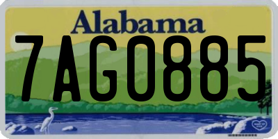 AL license plate 7AG0885