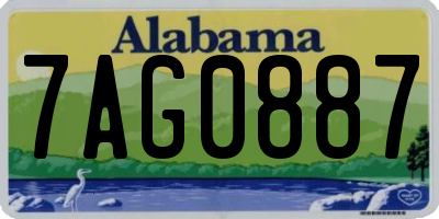 AL license plate 7AG0887