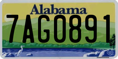 AL license plate 7AG0891