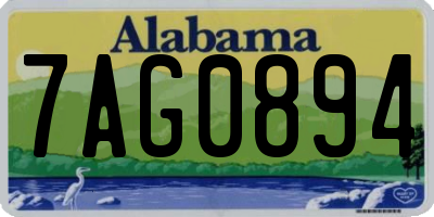 AL license plate 7AG0894