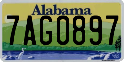 AL license plate 7AG0897