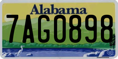 AL license plate 7AG0898