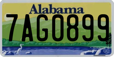 AL license plate 7AG0899