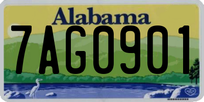 AL license plate 7AG0901