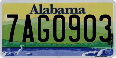AL license plate 7AG0903
