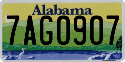 AL license plate 7AG0907