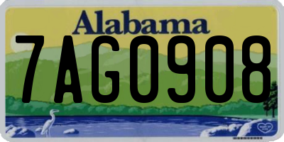 AL license plate 7AG0908