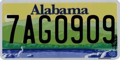 AL license plate 7AG0909