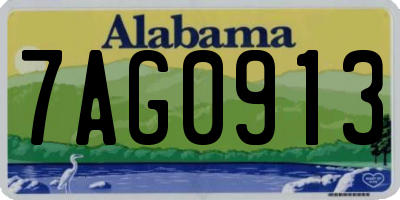 AL license plate 7AG0913