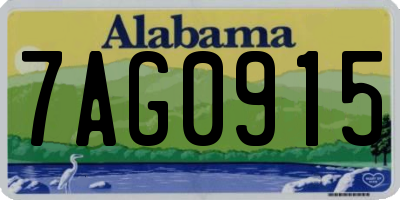 AL license plate 7AG0915
