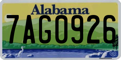 AL license plate 7AG0926