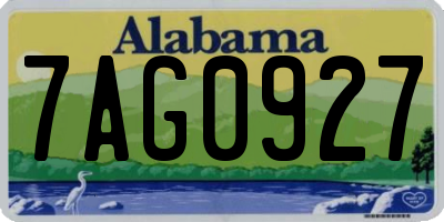 AL license plate 7AG0927