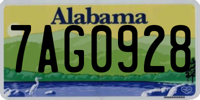 AL license plate 7AG0928