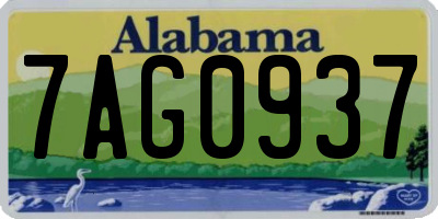 AL license plate 7AG0937