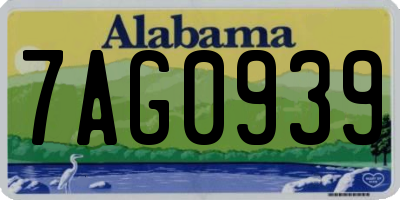 AL license plate 7AG0939