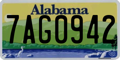 AL license plate 7AG0942