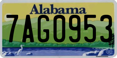 AL license plate 7AG0953