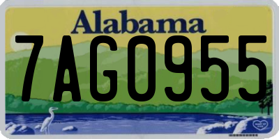 AL license plate 7AG0955