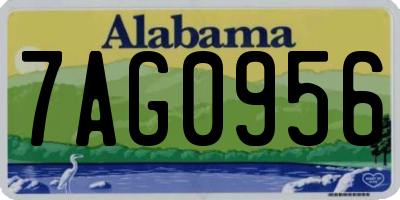 AL license plate 7AG0956