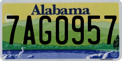 AL license plate 7AG0957