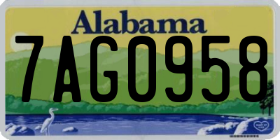 AL license plate 7AG0958