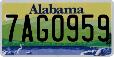 AL license plate 7AG0959