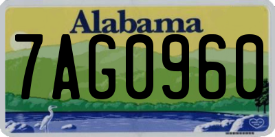 AL license plate 7AG0960