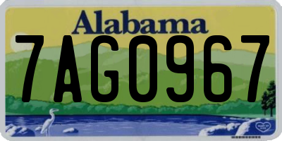 AL license plate 7AG0967