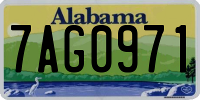 AL license plate 7AG0971