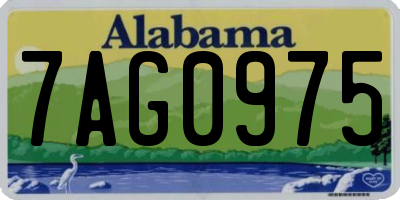 AL license plate 7AG0975