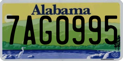 AL license plate 7AG0995