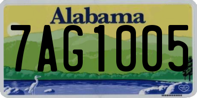 AL license plate 7AG1005