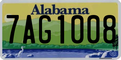 AL license plate 7AG1008