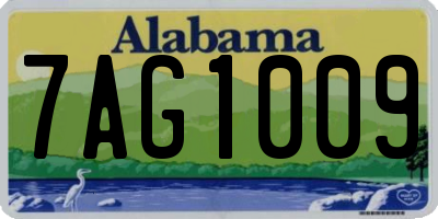 AL license plate 7AG1009