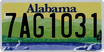 AL license plate 7AG1031