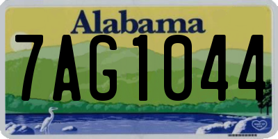 AL license plate 7AG1044