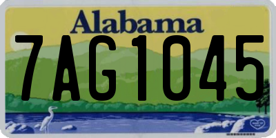AL license plate 7AG1045