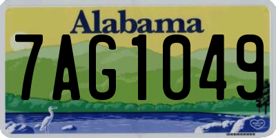 AL license plate 7AG1049