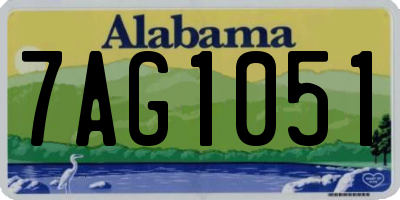 AL license plate 7AG1051