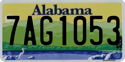 AL license plate 7AG1053