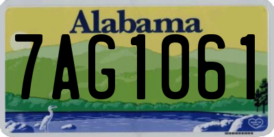 AL license plate 7AG1061